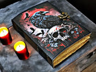 Blank Spell Book Of Shadows Journal Leather Gothic Journal Magical Raven Skull S