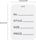 Jijacraft 1000pcs Price Tags  White Clothing Tag For Retail  Rectangle  