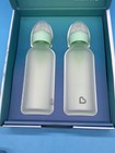 Munchkin Green Silicone Baby Bottles 2 Pack 8oz Stage 1 Wide Soft Nipple Set