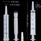 4 Pack 20ml   60ml Plastic Syringe  Large Syringes Without Needle For Scientific