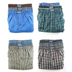 3 Men Knocker Boxer Trunk Plaid Shorts Underwear Cotton Briefs Elastic 3xl 50-52
