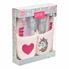 Pink Viva Unicorn Heart Slipper 10pc Nail Hand Lotion Cream Gift Set Free Ship