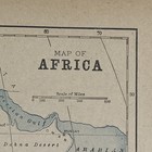 Antique 1908 Map Of Africa 13 5   x11   