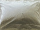 Vintage Pillows Sham    Baby Pillow Sham W  Broderie Anglaise Embroidery