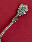 Reed   Barton Sterling Silver Wild Rose Harlequin Flowers Demitasse Spoon 4 