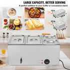 Commercial Electric Food Warmer 4-pan Countertop Buffet 24qt Bain Marie