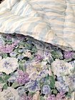 Rare Vintage Eileen West Twin Delphinium Floral Comforter