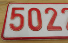 Vintage Original 1953-62 Belgium Plastic License Plate Tag   5022-r