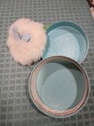 Elizabeth Arden Blue Grass Dusting Powder Horse Teal Blue Box Puff 4oz Vintage 