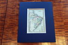 1835 Starling Beautiful Antique Atlas Map Of Brazil-handcolored-matted