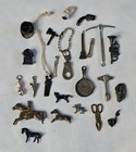 Vintage Metal Cracker Jack Prizes   Mixed Charms Western Themed 