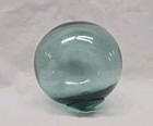 Rare Japanese Antique Blue Green Glass Fishing Float 3 5 Inch Bubble Glass