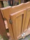 Vintage Wall Hanging Solid Wood Spool Sewing Thread  Cabinet Cupboard Storage 