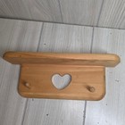 Vtg 80s Heart Cut Out Wooden Wall Display Shelf Farmhouse Country Retro 10 