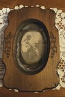 Oval Wooden Hand-carved Photo Frame Containing A Print Known As    lady Bathing  
