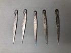 Y7366 Cutlery Sterling Silver Toothpicks Set Of 5 Crane Signed Box Japan Antique