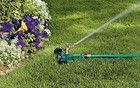 Brass Impact Sprinkler 1 2  With Metal Wheel Base - Adjustable Garden Irrigation