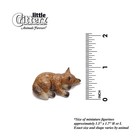 Little Critterz Brown - Fox Pup  sly  Home Decor - Miniature Porcelain Figurine