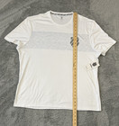 Nwt K-swiss Luxe Tech Crew Men s 2x-large White Tennis T-shirt Stripe Logo