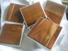 One Or More Nambe  Mt0021  c  2008 4  Coasters By Lou Henry  Wood   Secret Alloy