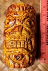 Vintage Trader Vic s Hawaii Tiki Mug Brown Yellow Glaze Cup Studio Art Pottery