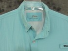 World Wide Sportsman Men s Xl Aqua Short Sleeve Nylon Fishing Shirt Vented New