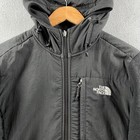 The North Face Jacket Women   s Large Black Hooded Full Zip Fleece Denali Polartec