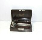 Vintage Ever Ready Mahoganite Rare Safety Razor W  Storage Case 