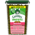 2 Pack Greenies Feline Smartbites Skin   Fur Health Cat Treats  16 Oz Tub