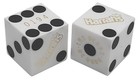 Genuine Harrah s Las Vegas Casino Craps Dice White Opaque Matching  s   Pouch