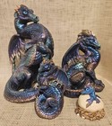 Windstone Editions Emperor Dragon - Fantasy Blue Purple Peacock Metallic Colors