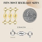 Double Magnetic Necklace Clasp  12pcs Strong Magnetic Clasps For Necklaces  Gold