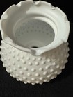 Vintage Hobnail White Milk Glass Scallop Light Shade Globe 1 5 8  Fitter