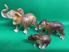 Lot Of 3 Vintage  Miniature Bone China Elephant