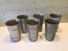 6 Vintage Aluminum Tumblers Drinking Glasses Lot
