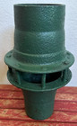 Antique Cast Iron Wagon Wheel Hub Painted Green 8 Spokes Reuse Repurpose