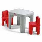 Step2 Mighty My Size Kids Table And Chair Set Gray Red Toddlers 2 