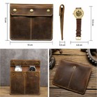 2 Slots Vintage Retro Genuine Leather Watch Storage Box Display Travel Case