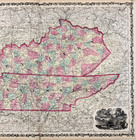 1862  Tennessee - Kentucky  Map Original Johnson  24x17   Large Civil War