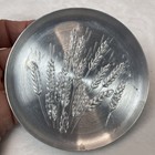 Vintage Forged Aluminum Wheat Pattern Coasters     Set Of 7 Stackable 3 5   