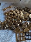 Vintage Lot Botton Gold Tone