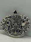Vintage Majestic Crown Brooch Rhinestones