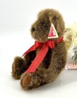 Vintage Dakin Applause Plush Teddy Bear Stuffed Animal Brown Bear 14  Red Bow