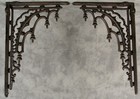 2 Architectural Gothic Renaissance Cast Iron Shelf Brackets Wall Corner Brackets