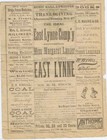 Music Hall  Lewiston Me   1884 Double Sided Antique Theatre Broadside Programme