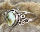 Southwestern 925 Sterling Silver Light Green Paloma Turquoise Ring Size 7 75 New