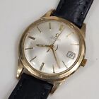 Vintage Omega Automatic Ref Km 6312 Cal  563 Men  34mm Date 10k Gf Watch Running