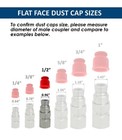 1 2  Body Dust Cap Set For Flat Face Hydraulic Quick Coupler Bobcat Skid Steer