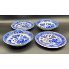 Vtg Blue Willow Japan Set Of 2 Bread Plates 2 Berry Bowls Transferware 1920-30s