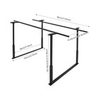 Black Steel Floor Mounted Parallel Bars Walking Assist Bar Rehab 200kg
